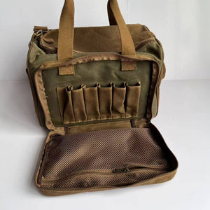 NEW- Range Bag - Olive and Brown All Waxed Canvas
